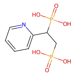 Phosphonic acid, [2-phosphono-1-(2-pyridinyl)ethyl]- structure