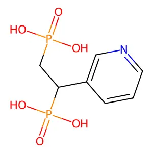 Phosphonic acid, [2-phosphono-1-(3-pyridinyl)ethyl]- structure