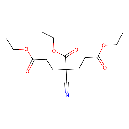 Triethyl 3-cyanopentane-1,3,5-tricarboxylate structure