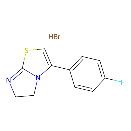 3-(4-Fluorophenyl)-5,6-dihydroimidazo[2,1-b]thiazole hydrobromide structure