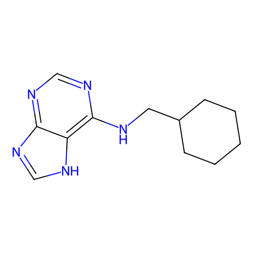 1H-Purin-6-amine, N-(cyclohexylmethyl)- structure