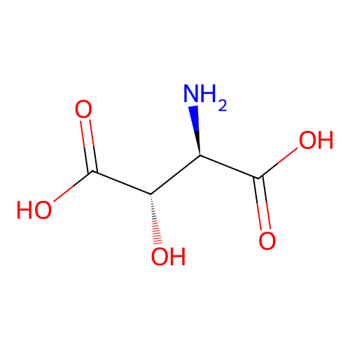 (3S)-3-hydroxy-D-aspartic acid structure