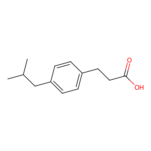 3-(4-Isobutylphenyl)propanoic acid structure
