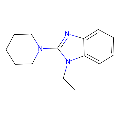 1-ethyl-2-(piperidin-1-yl)-1H-benzimidazole structure