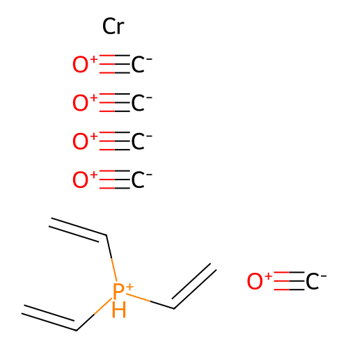 Chromium, pentacarbonyl-(triethenylphosphine)- structure