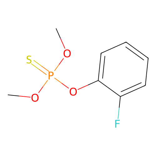 Phosphorothioic acid, O-(2-fluorophenyl) O,O-dimethyl ester structure