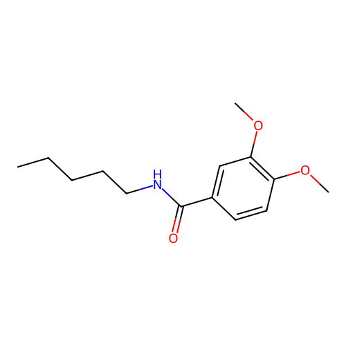 3,4-dimethoxy-N-pentylbenzamide structure