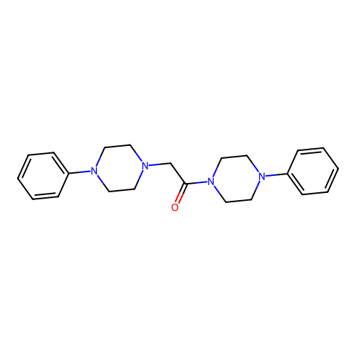 1,2-Bis(4-phenylpiperazin-1-yl)ethanone structure