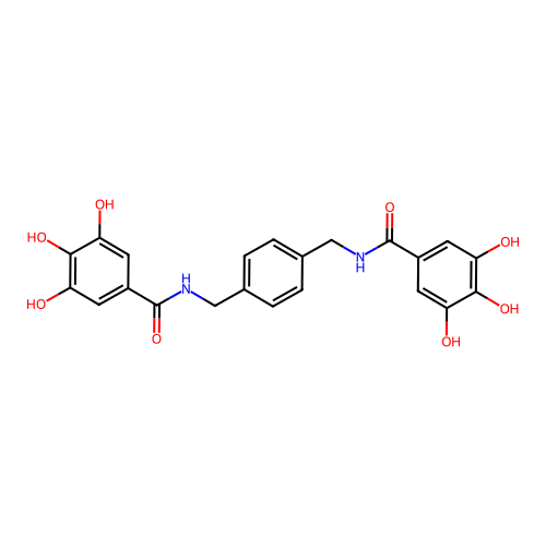 Benzamide, N,N'-[1,4-phenylenebis(methylene)]bis[3,4,5-trihydroxy- structure