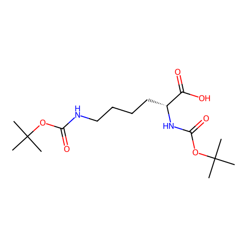 (R)-2,6-Bis((tert-butoxycarbonyl)amino)hexanoic acid structure