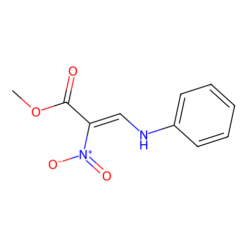 methyl (Z)-3-anilino-2-nitroprop-2-enoate structure