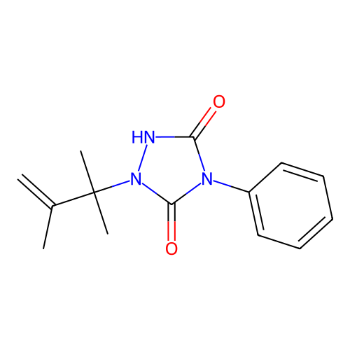 4-Phenyl-1-(1,1,2-trimethyl-2-propenyl)-1,2,4-triazolidine-3,5-dione structure