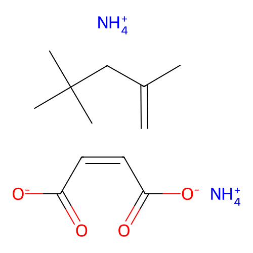 diazanium;(Z)-but-2-enedioate;2,4,4-trimethylpent-1-ene structure