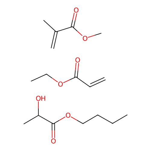 Butyl 2-hydroxypropanoate;ethyl prop-2-enoate;methyl 2-methylprop-2-enoate structure