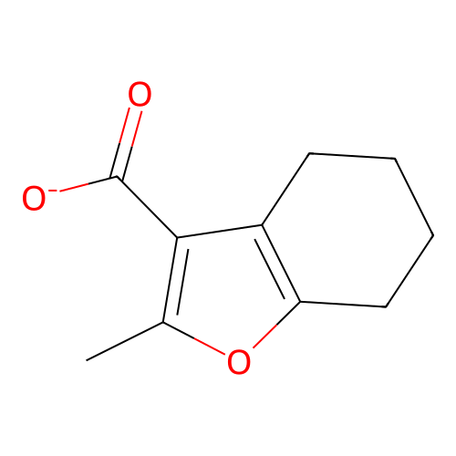2-Methyl-4,5,6,7-tetrahydro-1-benzofuran-3-carboxylate structure