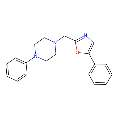 5-Phenyl-2-[(4-phenylpiperazin-1-yl)methyl]-1,3-oxazole structure