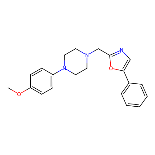 Piperazine,1-(4-methoxyphenyl)-4-[(5-phenyl-2-oxazolyl)methyl]- structure