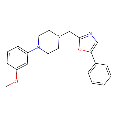 2-[[4-(3-Methoxyphenyl)piperazin-1-yl]methyl]-5-phenyl-1,3-oxazole structure