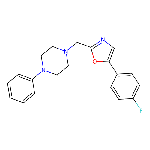 5-(4-Fluorophenyl)-2-[(4-phenylpiperazin-1-yl)methyl]-1,3-oxazole structure