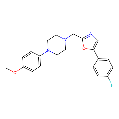5-(4-Fluorophenyl)-2-[[4-(4-methoxyphenyl)piperazin-1-yl]methyl]-1,3-oxazole structure
