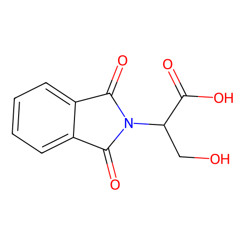 2-(1,3-Dioxo-1,3-dihydroisoindol-2-yl)-3-hydroxypropanoic acid structure