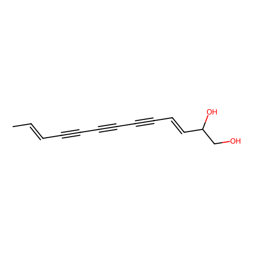 3,11-Tridecadiene-5,7,9-triyne-1,2-diol structure