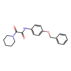 N-[4-(benzyloxy)phenyl]-2-oxo-2-(piperidin-1-yl)acetamide structure