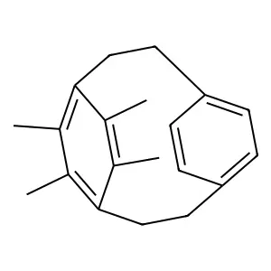Tricyclo(8.2.2.24,7)hexadeca-4,6,10,12,13,15-hexaene, 5,6,15,16-tetramethyl- structure