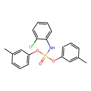 Bis(3-methylphenyl) N-(2-chlorophenyl)phosphoramidate structure