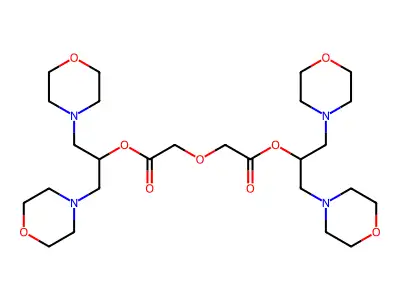 1,3-dimorpholin-4-ylpropan-2-yl 2-[2-(1,3-dimorpholin-4-ylpropan-2-yloxy)-2-oxoethoxy]acetate structure
