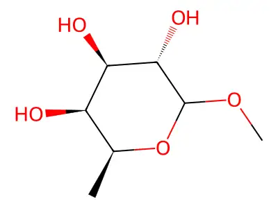 Methyl 6-deoxy-L-galactopyranoside structure