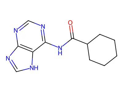 N-1H-Purin-6-ylcyclohexanecarboxamide structure