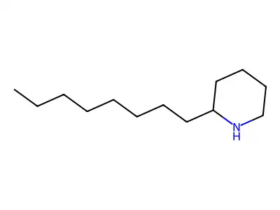 2-Octylpiperidine structure