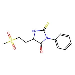 (S)-5-(2-(Methylsulfonyl)ethyl)-3-phenyl-2-thioxoimidazolidin-4-one structure
