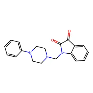 1-[(4-phenylpiperazin-1-yl)methyl]-1H-indole-2,3-dione structure