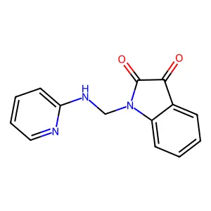 1-((Pyridin-2-ylamino)methyl)indoline-2,3-dione structure