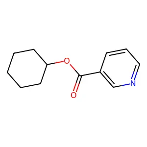 Nicotinic acid, cyclohexyl ester structure