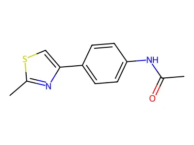 N-[4-(2-methyl-1,3-thiazol-4-yl)phenyl]acetamide structure