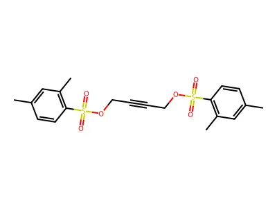4-(2,4-Dimethylphenyl)sulfonyloxybut-2-ynyl 2,4-dimethylbenzenesulfonate structure