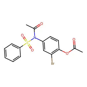 [4-[Acetyl(benzenesulfonyl)amino]-2-bromophenyl] acetate structure