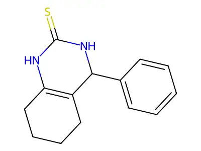 4-phenyl-3,4,5,6,7,8-hexahydroquinazoline-2(1H)-thione structure