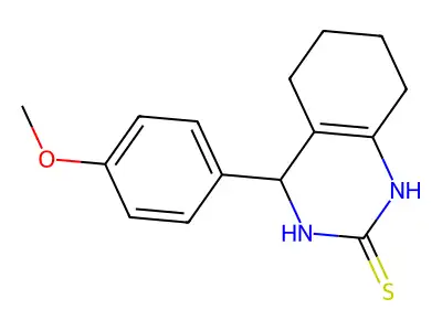 4-(4-Methoxyphenyl)-3,4,5,6,7,8-hexahydroquinazoline-2(1H)-thione structure