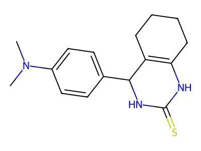 4-[4-(dimethylamino)phenyl]-3,4,5,6,7,8-hexahydroquinazoline-2(1H)-thione structure