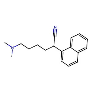 1-Naphthaleneacetonitrile, alpha-(4-(dimethylamino)butyl)- structure
