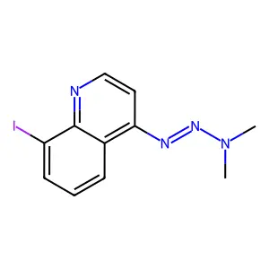 4-[(1E)-3,3-Dimethyltriaz-1-en-1-yl]-8-iodoquinoline structure