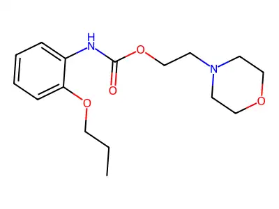 Carbamic acid, (2-propoxyphenyl)-, 2-(4-morpholinyl)ethyl ester structure