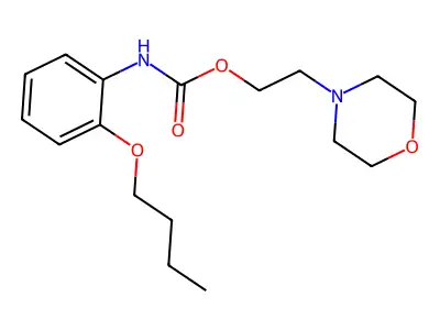 Carbamic acid, (2-butoxyphenyl)-, 2-(4-morpholinyl)ethyl ester structure