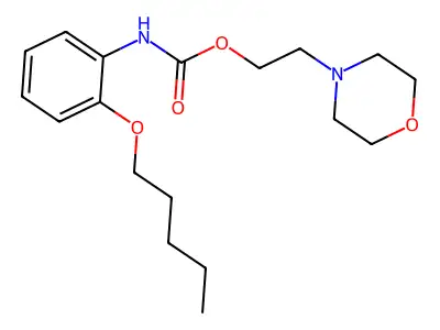 Carbamic acid, [2-(pentyloxy)phenyl]-, 2-(4-morpholinyl)ethyl ester structure