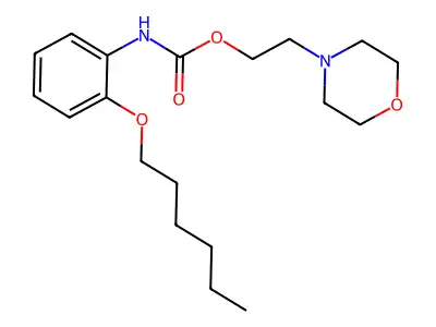 Carbamic acid, [2-(hexyloxy)phenyl]-, 2-(4-morpholinyl)ethyl ester structure