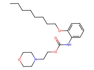 Carbamic acid, [2-(octyloxy)phenyl]-, 2-(4-morpholinyl)ethyl ester structure